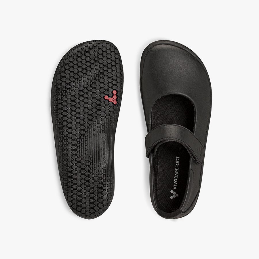 Vivobarefoot Wyn School II Vrijetijdsschoenen Kinderen Zwart | Nederland 0233NWYB